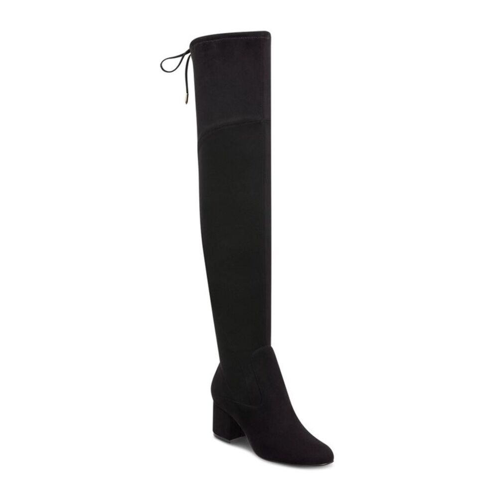 MARC FISHER Womens Black 21 Shaft Pretta Round Toe Block Heel Heeled Boots 5.5 M